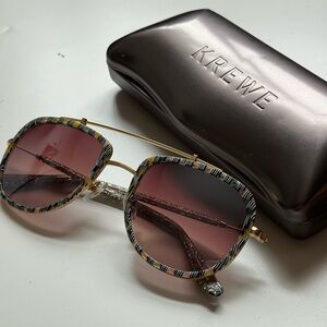 KREWE Krewe Brenton Pincheck 18k Sunglasses